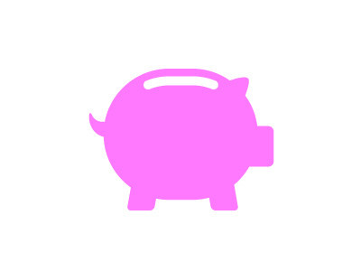 Piggy animal bank icon illustration pig piggy pink