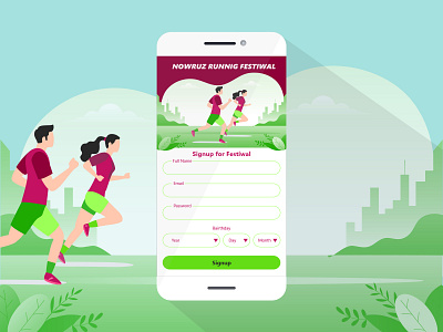 DailyUI Day 001 app dailyui design illustration registration form ui vector