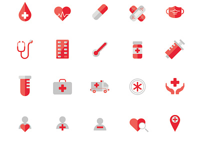 Health IconPack branding graphic health icon icon design iconpack illustration illustrator logo illustration design vector
