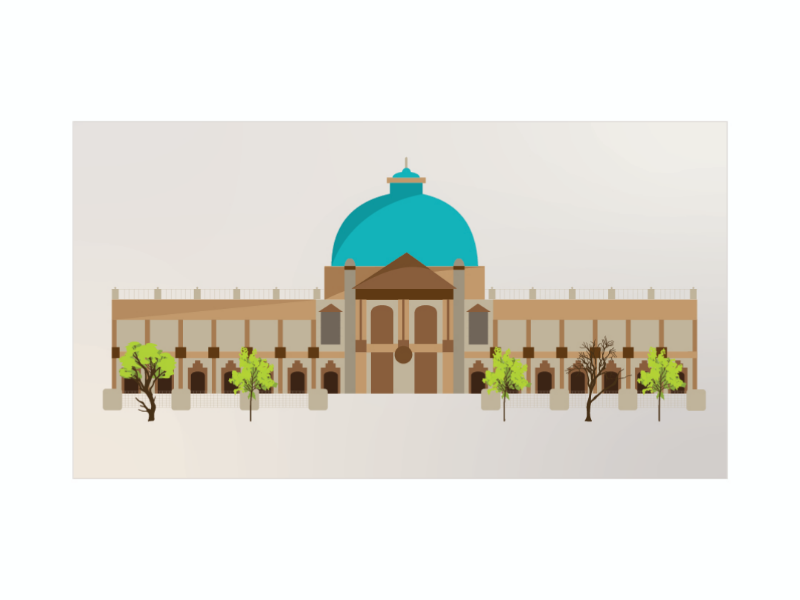 Tehran Telegraph Building illustration design illustrator