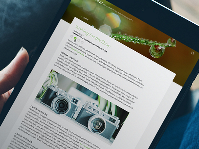 Blog Detail Page blog detail ipad mockup post