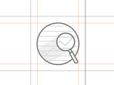 Data Icon data graph grid icon illustrator magnifying glass wip
