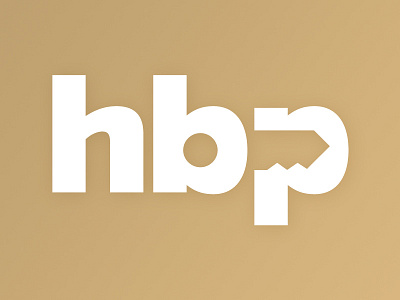 HBP — Logo Concept branding brown key logo typography white