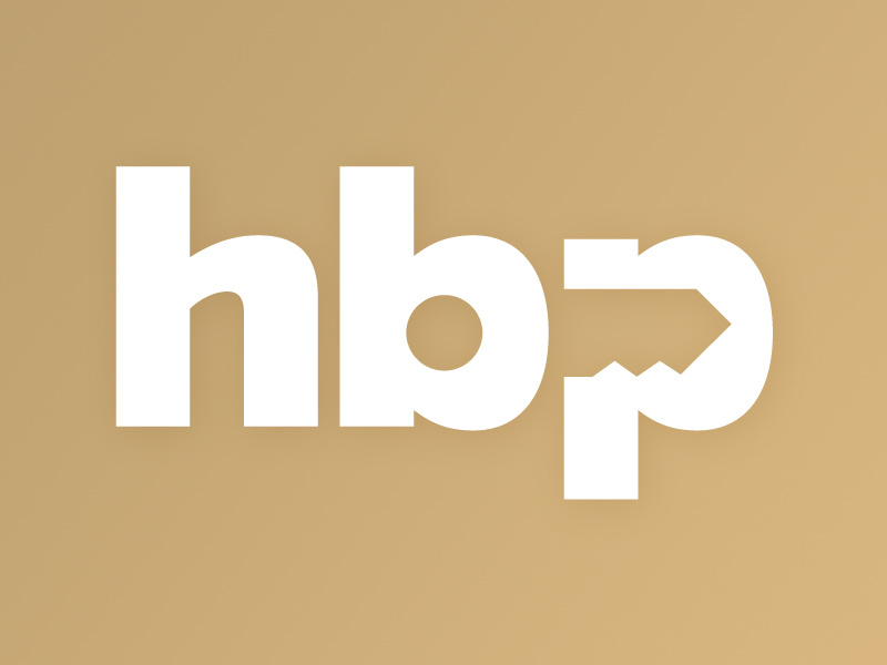 HBP — Logo Concept logo typography branding key white brown