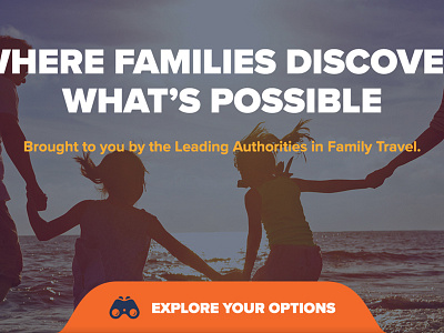 Family Travel Association — Home Page Mockups