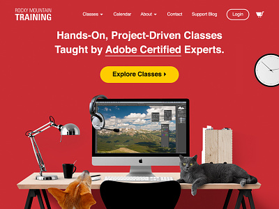 Rocky Mountain Training — Home Page Mockup desktop mockup red ui user interface ux website