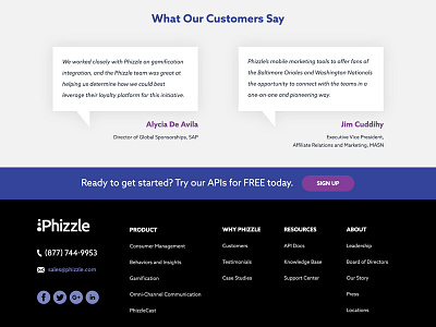 Phizzle — Footer