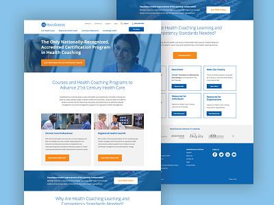 HSI — Home Page Mockup blue desktop health science ui user experience user interface ux website