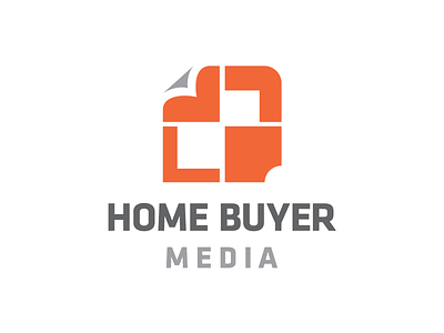 Home Buyer Media — Logo Concept concept gray logo orange