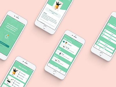 Vergeet-mij-nietje app app design graduation interaction design mobile ui plants visual design