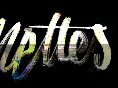 lunettes brush lettering typography