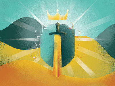 Great King - progress III childrens book coronavirus crown design illustration kids king shield sword texture