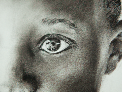 Charcoal Face 2 africa charcoal drawing eye portrait