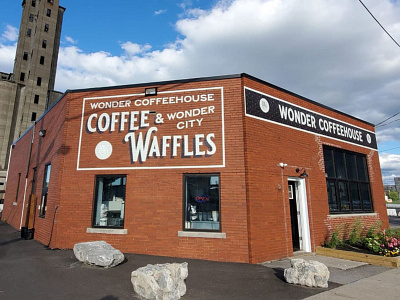 Wonder Coffeehouse Branding/Signage branding cafe coffee identity logo restaurant signage type