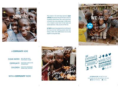 LTLOL Brochure Redesign branding brochure charity clean water hierarchy let them lol minimal nonprofit promo redesign trifold