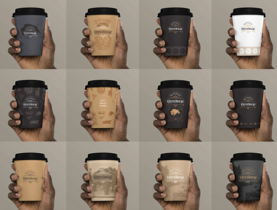 Coffee Cups 1900 brand branding coffee design food industrial logo packaging product restaurant waffles