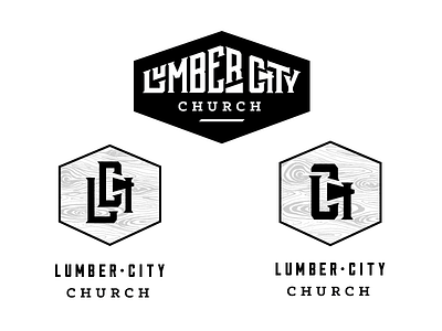 Lumber City Branding brand branding church city logo lumber wordmark