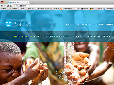 Let Them LOL Website Launch! clean laugh let them lol nonprofit redesign relaunch water web website