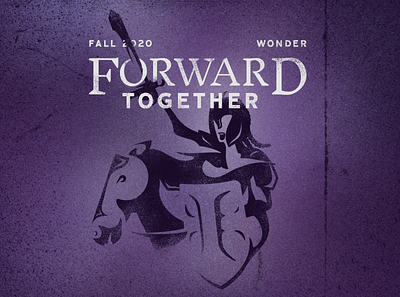 Forward Together 2020 armor battle church forward girl horse illustration sword texture together vector warrior