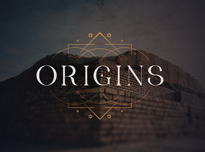 Origins ancient bible branding church design early history origins pyramid season texture typography
