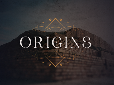 Origins ancient bible branding church design early history origins pyramid season texture typography