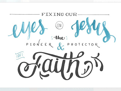 Typographic Verses bible church hand lettering lettering type typography verses watercolor