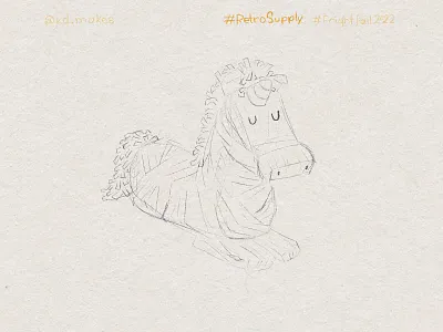 FF2022 | Day 18 - {Uni} Corn Doll Sketch book children corn cute doll husk illustration kid lit sketch unicorn weird