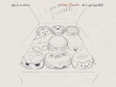 FF2022 | Day 19 - Monster Sketch donuts halloween illustration monster sketch treat yum