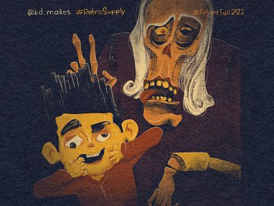 FF2022 | Day 20 - Reanimated art fall fan fright halloween illustration judge laika norman october para paranorman retro scary silly supply texture zombie