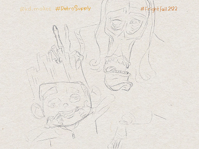 FF2022 | Day 20 - Reanimated Sketch art faces fan halloween illustration laika paranorman silly sketch zombie