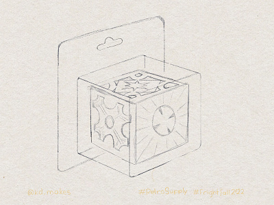 FF2022 | Day 25 - Puzzle Box Sketch box halloween hellraiser illustration nightmare packaging puzzle silly sketch