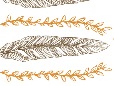 Leaves & Feathers Pattern