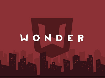 Wonder Branding 2 branding church city cityscape logo silhouette skyline superhero wonder world