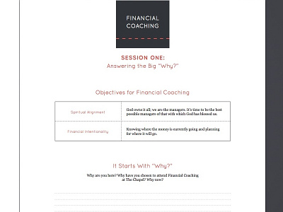 Financial Coaching Course Workbook branding coaching course finance grid page layout type workbook