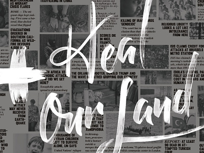 Heal Our Land church drawn hand heal land news nonprofit series sermon title type typography