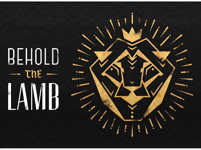 Behold The Lamb christmas church foil geometric hidden king lamb lion nonprofit series