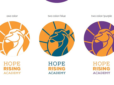 Hope Rising Academy Final Logo academy branding hope let them lol lion logo rising school sierra leone sun west africa