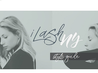 iLashNY Rebrand beauty brand drawn hand lash logo makeup ny rebrand script type typography