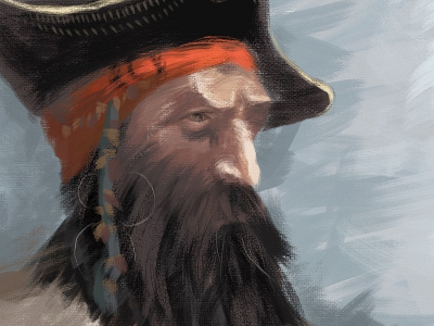Digital Painting Study - Pirate brushes captain challenge digital paint drawing illustration painting photoshop pirate study