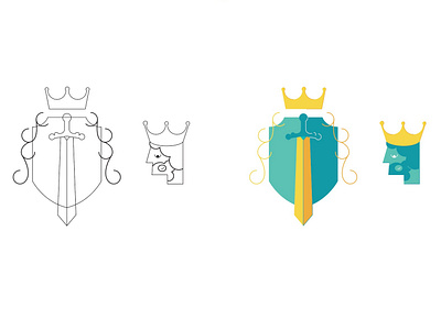 The very beginnings... book character childrens concepting crown illustration king shield story study style sword tale