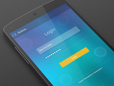 Login Screen color design flat medical translucent