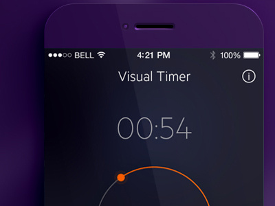Timer Presentation 8 app design flat ios iphone timer