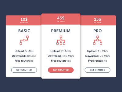 Pricing plan dark pricing pricing plan pricing table web design