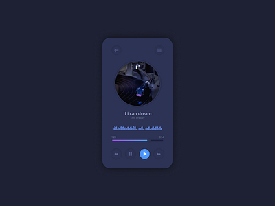 Neumorphism Music Player app dark mode music music app music player music player app neumorphism