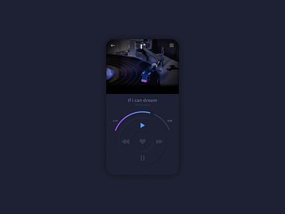 Neumorphism Music Player app dark mode music music app music player neumorphism skeuomorphism