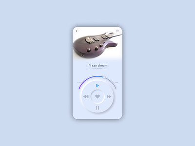 Neumorphism Music Player app music music app music player neumorphism skeumorphism