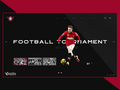 Football Tournament Landing Page | Web Design | Sports abstract app design branding creative design design fashion fitness football graphic design illustration landing page logo poster design sports template tournament uiux web design web designer web site