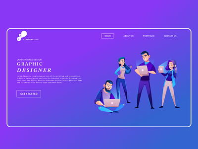 Graphics And Web Designer Template | Landing Page abstract branding creative design design designer fashion graphic graphic design homepage icon landingpage portfolio poster design trend ui design uidesign web webdesign website