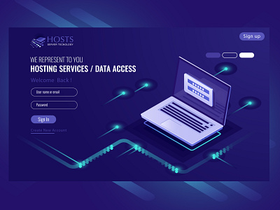 Hosting Web Login From abstract branding clean creative design design form graphic design icon illustration login form login page logo photoshop poster design sign up form social media ui ui ux webdesign website