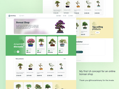 BonShop UI design concept design ui web design website